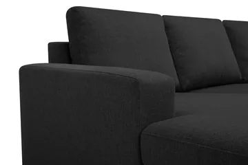 Crazy 4-personers U-formet Sofa med Dobbeltdivan i Stof - Antracit - Møbler - Sofaer - U Sofa