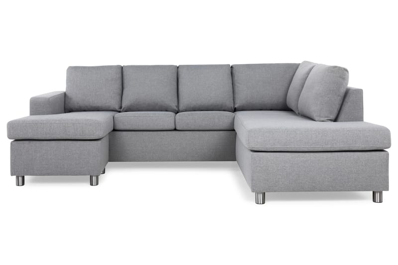 Crazy 4-personers Højrevendt U-formet Large Sofa med Chaiselong i Stof - Grå - Møbler - Sofaer - U Sofa