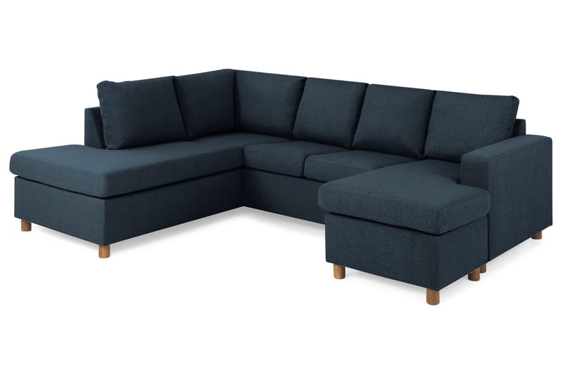 Crazy 4-personers Venstrevendt U-formet Large Sofa med Chaiselong i Stof - Blå - Møbler - Sofaer - U Sofa