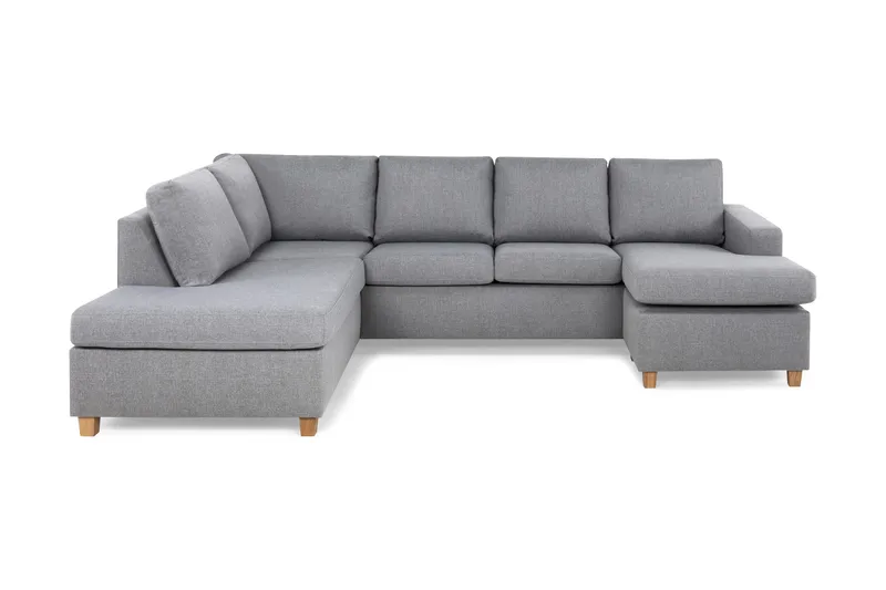 Crazy 4-personers Venstrevendt U-formet Large Sofa med Chaiselong i Stof - Grå - Møbler - Sofaer - U Sofa