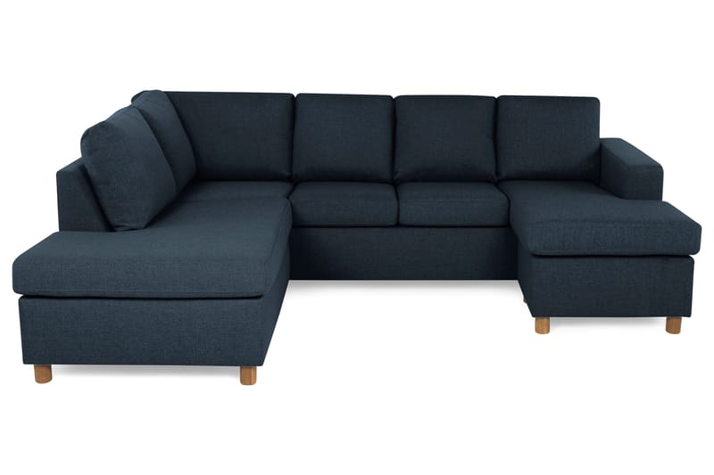 Crazy 4-personers Venstrevendt U-formet Large Sofa med Chaiselong i Stof - Blå - Møbler - Sofaer - U Sofa