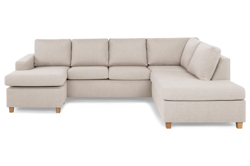 Crazy 4-personers Højrevendt U-formet Large Sofa med Chaiselong i Stof - Beige - Møbler - Sofaer - U Sofa