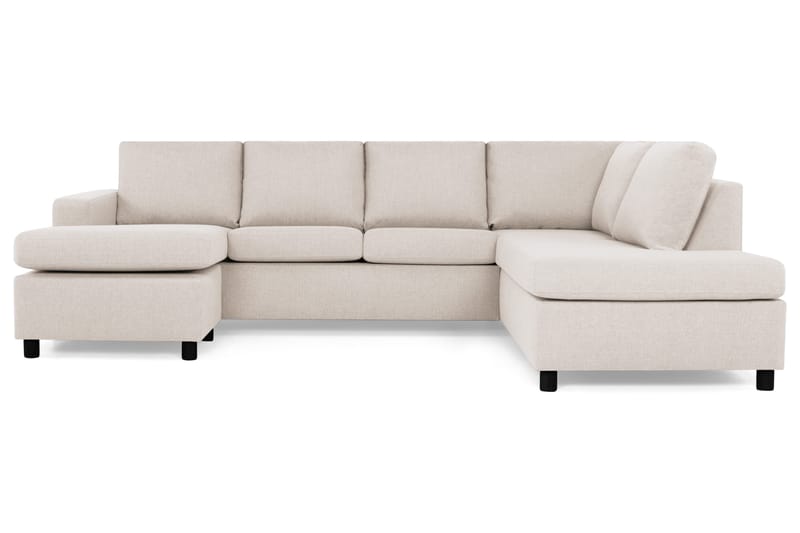 Crazy 4-personers Højrevendt U-formet Large Sofa med Chaiselong i Stof - Beige - Møbler - Sofaer - U Sofa