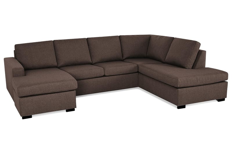 Crazy 4-personers Højrevendt U-formet Large Sofa med Chaiselong i Stof - Brun - Møbler - Sofaer - U Sofa