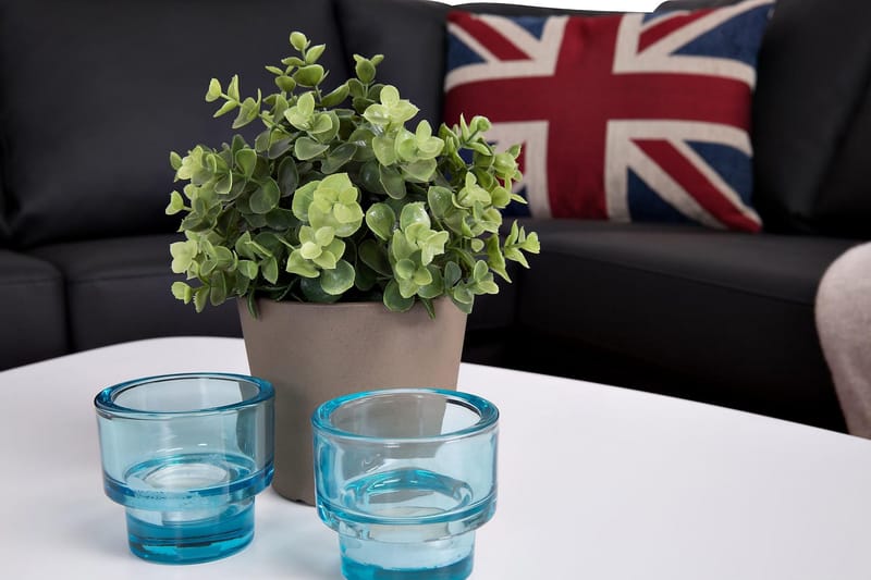 Crazy 4-personers Højrevendt U-formet Large Sofa med Chaiselong i Kunstlæder - Sort - Møbler - Sofaer - U Sofa