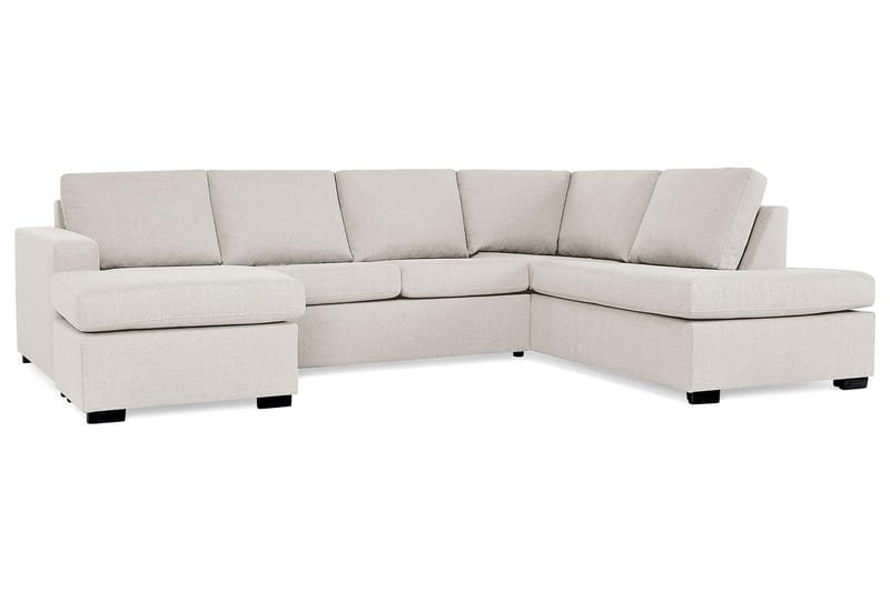 Crazy 4-personers Højrevendt U-formet Large Sofa med Chaiselong i Stof - Beige - Møbler - Sofaer - U Sofa