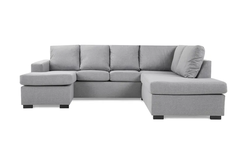 Crazy 4-personers Højrevendt U-formet Large Sofa med Chaiselong i Stof - Grå - Møbler - Sofaer - U Sofa