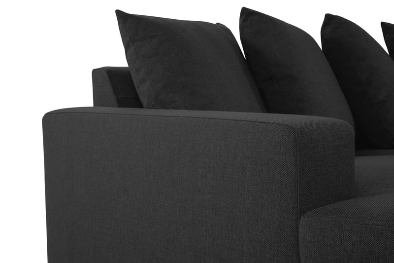 Crazy 4-personers Højrevendt U-formet Large Sofa med Divan og Chaiselong i Stof inkl. Kuvertpuder - Antracit - Møbler - Sofaer - U Sofa