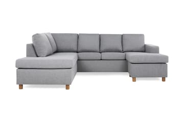 Crazy 4-personers Venstrevendt U-formet Large Sofa med Chaiselong i Stof