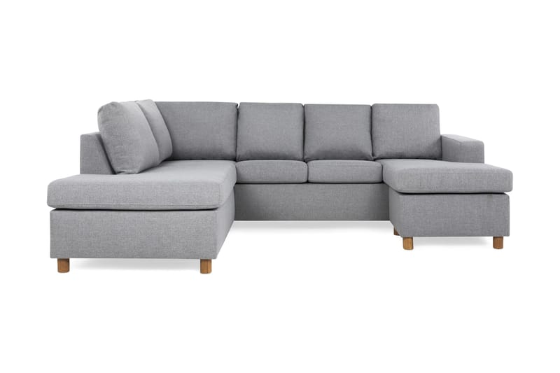 Crazy 4-personers Venstrevendt U-formet Large Sofa med Chaiselong i Stof - Grå - Møbler - Sofaer - U Sofa