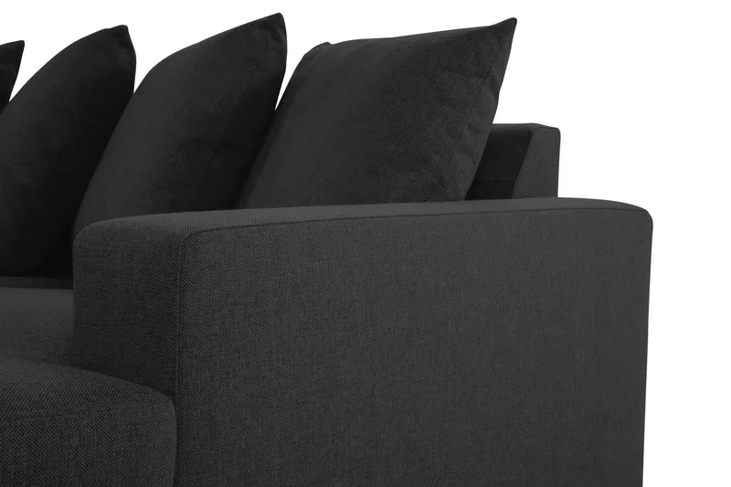 Crazy 4-personers Venstrevendt U-formet Large Sofa med Divan og Chaiselong i Stof inkl. Kuvertpuder - Antracit - Møbler - Sofaer - U Sofa