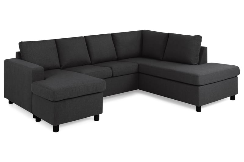 Crazy 4-personers Højrevendt U-formet Large Sofa med Chaiselong i Stof - Antracit - Møbler - Sofaer - U Sofa