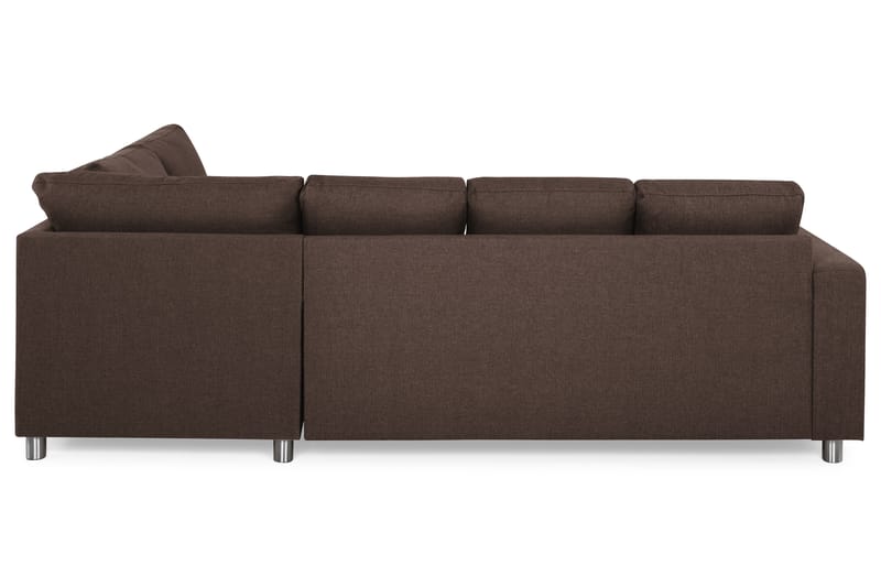 Crazy 4-personers Højrevendt U-formet Small Sofa med Chaiselong i Stof - Brun - Møbler - Sofaer - U Sofa