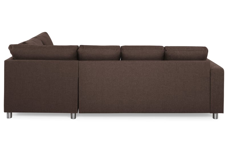 Crazy 4-personers Højrevendt U-formet Small Sofa med Chaiselong i Stof - Brun - Møbler - Sofaer - U Sofa