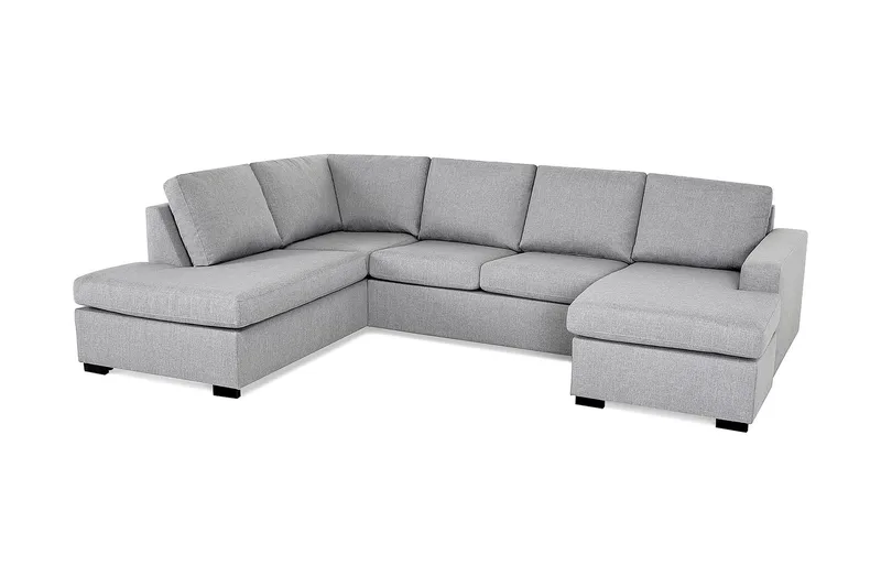 Crazy 4-personers Venstrevendt U-formet Large Sofa med Chaiselong i Stof - Grå - Møbler - Sofaer - U Sofa