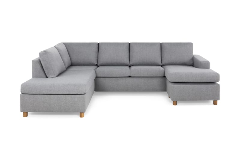 Crazy 4-personers Venstrevendt U-formet Large Sofa med Chaiselong i Stof - Grå - Møbler - Sofaer - U Sofa