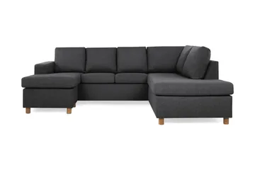 Crazy 4-personers Højrevendt U-formet Small Sofa med Chaiselong i Stof