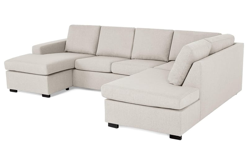 Crazy 4-personers Højrevendt U-formet Large Sofa med Chaiselong i Stof - Beige - Møbler - Sofaer - U Sofa