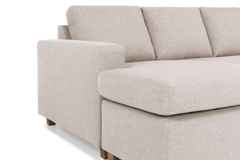 Crazy 4-personers Højrevendt U-formet Large Sofa med Chaiselong i Stof - Beige - Møbler - Sofaer - U Sofa