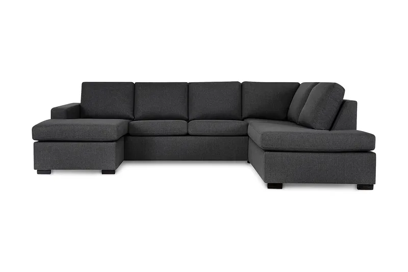 Crazy 4-personers Højrevendt U-formet Large Sofa med Chaiselong i Stof - Mørkegrå - Møbler - Sofaer - U Sofa