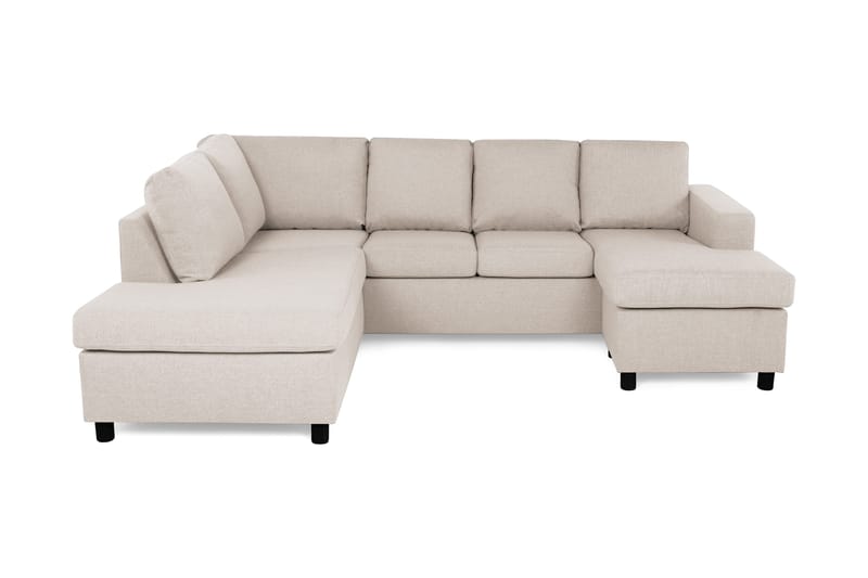 Crazy 4-personers Venstrevendt U-formet Large Sofa med Chaiselong i Stof - Beige - Møbler - Sofaer - U Sofa