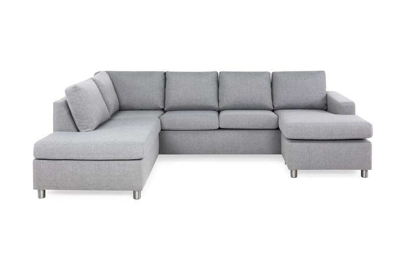 Crazy 4-personers Venstrevendt U-formet Large Sofa med Chaiselong i Stof - Grå - Møbler - Sofaer - U Sofa