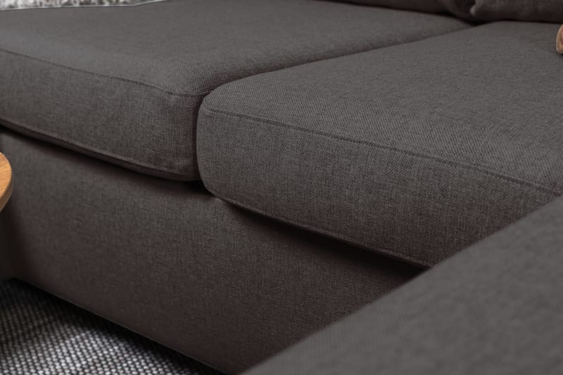 Crazy 4-personers Venstrevendt U-formet Small Sofa med Chaiselong i Stof - Mørkegrå - Møbler - Sofaer - U Sofa