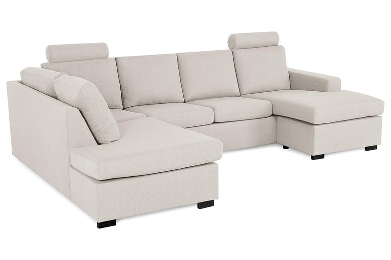 Crazy 4-personers Venstrevendt U-formet Large Sofa med Chaiselong i Stof - Beige - Møbler - Sofaer - U Sofa