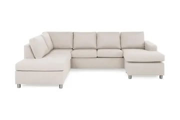 Crazy 4-personers Venstrevendt U-formet Large Sofa med Chaiselong i Stof