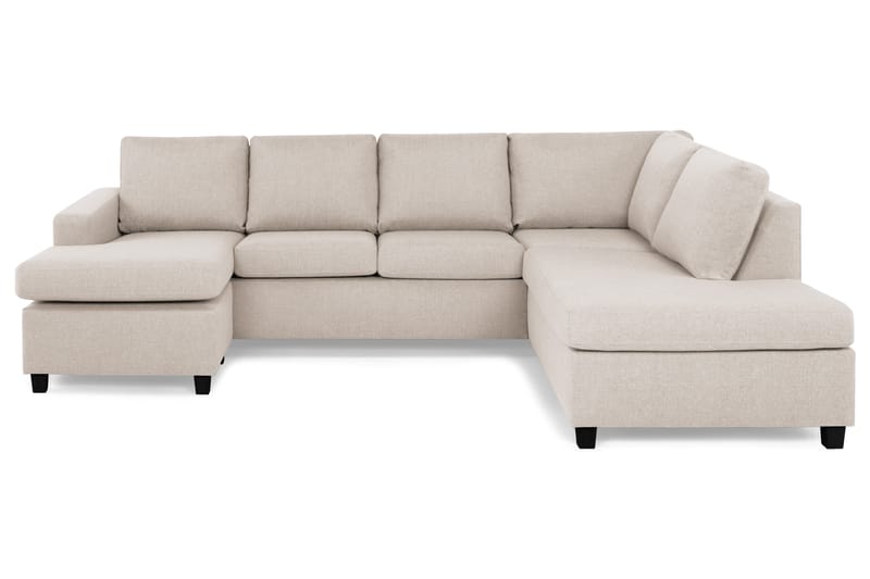 Crazy 4-personers Højrevendt U-formet Large Sofa med Chaiselong i Stof - Beige - Møbler - Sofaer - U Sofa