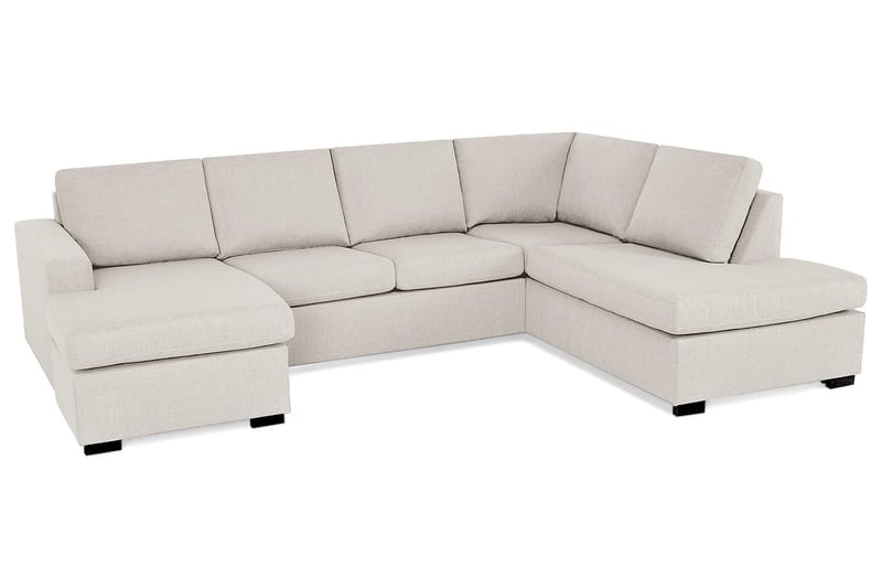 Crazy 4-personers Højrevendt U-formet Large Sofa med Chaiselong i Stof - Beige - Møbler - Sofaer - U Sofa