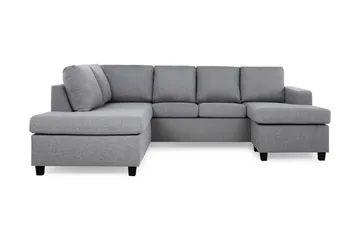 Crazy 4-personers Venstrevendt U-formet Large Sofa med Chaiselong i Stof