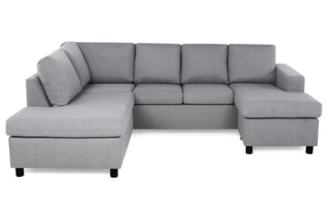 Crazy 4-personers Venstrevendt U-formet Large Sofa med Chaiselong i Stof