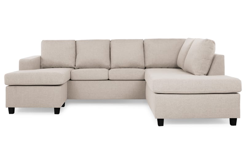 Crazy 4-personers Højrevendt U-formet Small Sofa med Chaiselong i Stof - Beige - Møbler - Sofaer - U Sofa