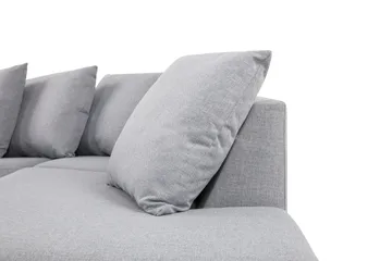 Crazy 5-personers Højrevendt U-formet X-Large Sofa med Divan og Chaiselong i Stof inkl. Kuvertpuder - Grå - Møbler - Sofaer - U Sofa