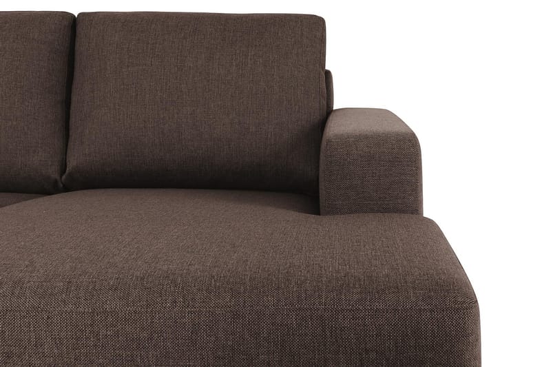 Crazy 5-personers Venstrevendt U-formet X-Large Sofa med Chaiselong i Stof - Brun - Møbler - Sofaer - U Sofa