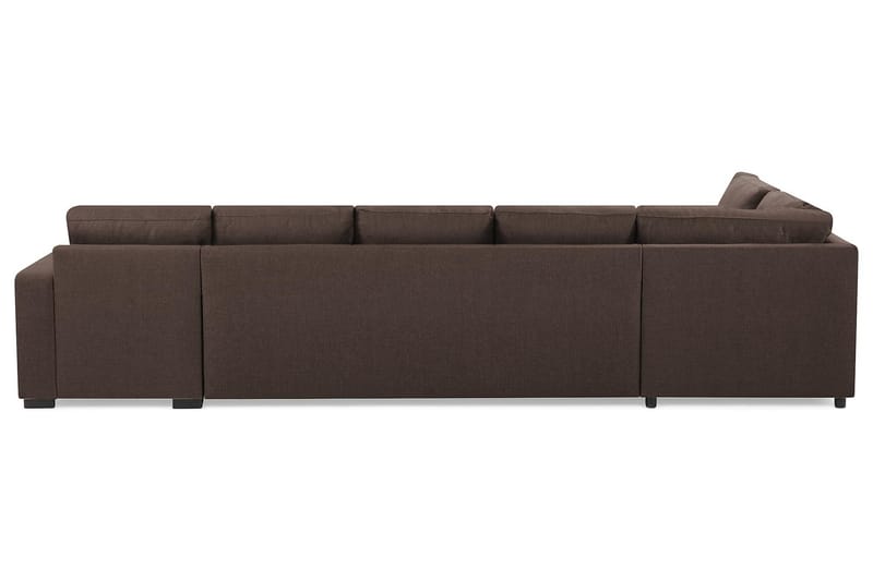 Crazy 5-personers Venstrevendt U-formet X-Large Sofa med Chaiselong i Stof - Brun - Møbler - Sofaer - U Sofa