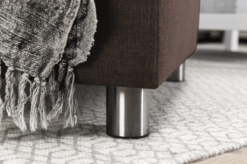 Crazy 5-personers Højrevendt U-formet X-Large Sofa med Chaiselong i Stof - Brun - Møbler - Sofaer - U Sofa