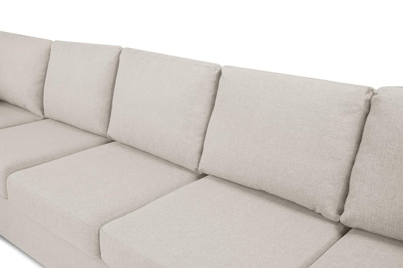 Crazy 5-personers Venstrevendt U-formet X-Large Sofa med Chaiselong i Stof - Beige - Møbler - Sofaer - U Sofa
