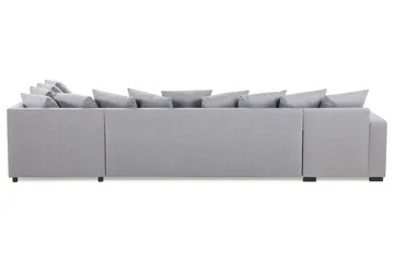 Crazy 5-personers Højrevendt U-formet X-Large Sofa med Divan og Chaiselong i Stof inkl. Kuvertpuder - Grå - Møbler - Sofaer - U Sofa