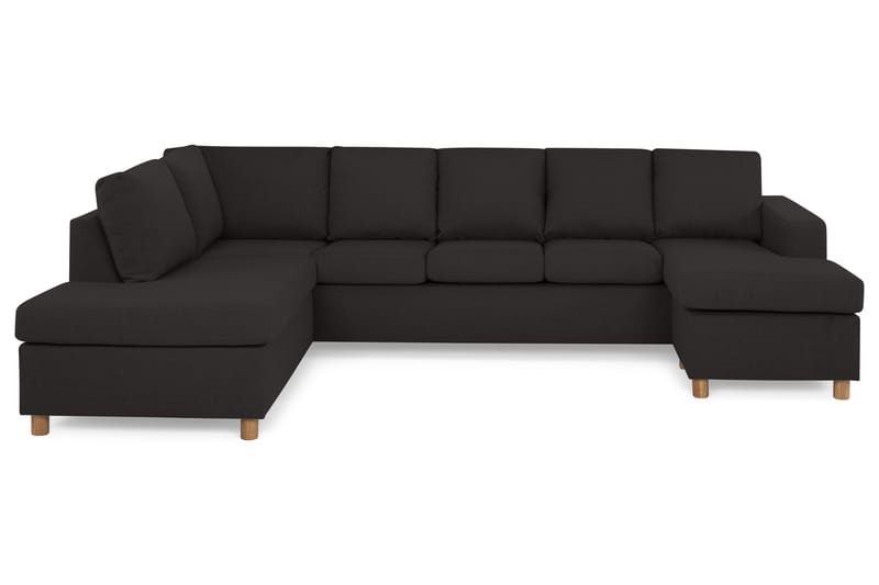 Crazy 5-personers Venstrevendt U-formet Sofa med Chaiselong i Stof - Antracit - Møbler - Sofaer - U Sofa