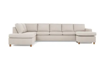 Crazy 5-personers Venstrevendt U-formet X-Large Sofa med Chaiselong i Stof