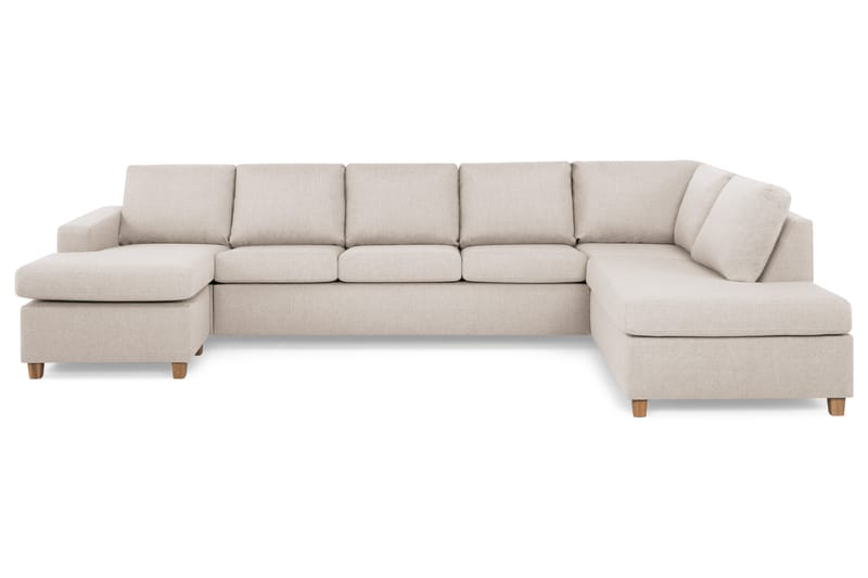 Crazy 5-personers Højrevendt U-formet X-Large Sofa med Chaiselong i Stof - Beige - Møbler - Sofaer - U Sofa