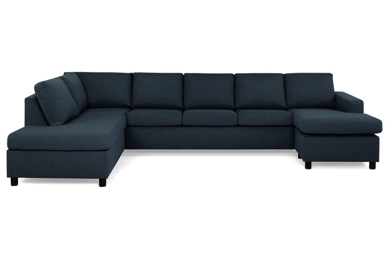 Crazy 5-personers Venstrevendt U-formet X-Large Sofa med Chaiselong i Stof - Blå - Møbler - Sofaer - U Sofa