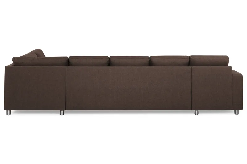 Crazy 5-personers Højrevendt U-formet X-Large Sofa med Chaiselong i Stof - Brun - Møbler - Sofaer - U Sofa
