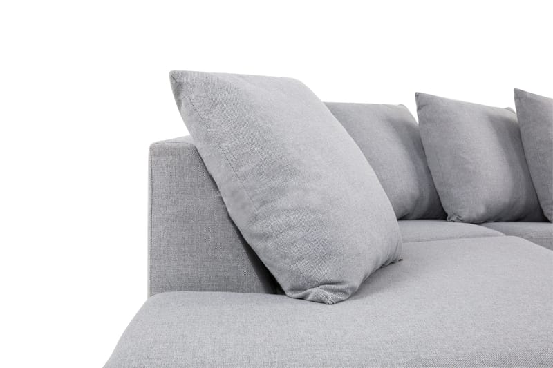 Crazy 5-personers Venstrevendt U-formet X-Large Sofa med Divan og Chaiselong i Stof inkl. Kuvertpuder - Grå - Møbler - Sofaer - U Sofa