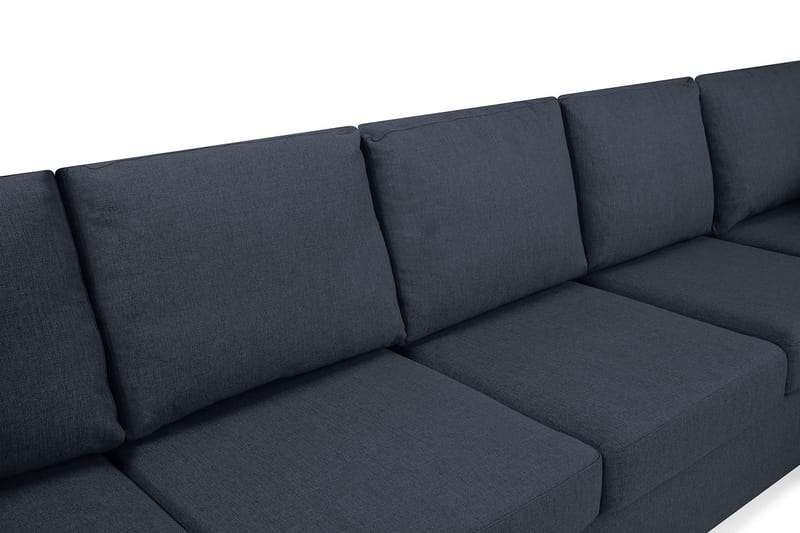 Crazy 5-personers Højrevendt U-formet X-Large Sofa med Chaiselong i Stof - Blå - Møbler - Sofaer - U Sofa