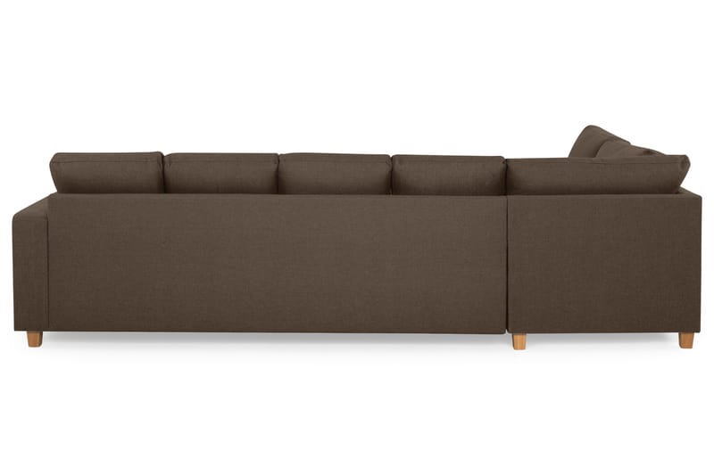 Crazy 5-personers Venstrevendt U-formet Sofa med Chaiselong i Stof - Brun - Møbler - Sofaer - U Sofa