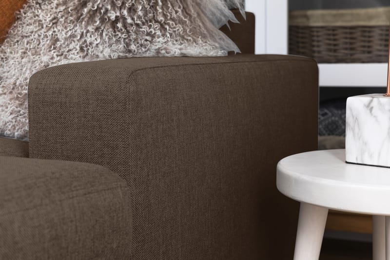 Crazy 5-personers Venstrevendt U-formet X-Large Sofa med Chaiselong i Stof - Brun - Møbler - Sofaer - U Sofa