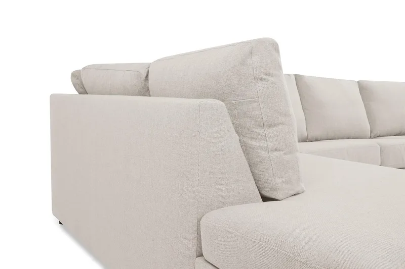 Crazy 5-personers Venstrevendt U-formet X-Large Sofa med Chaiselong i Stof - Beige - Møbler - Sofaer - U Sofa